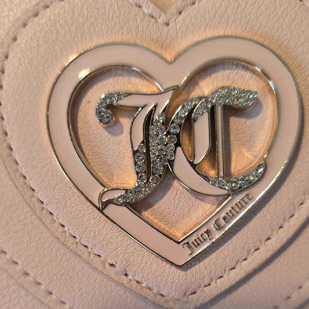 Juicy Couture Pastel Pink Mini Crossbody Bag with Heart Design NWT - Picture 9 of 9
